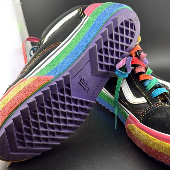 UNISEX Vans Old Skool Stacked Glitter Like New - Picture 5 of 6